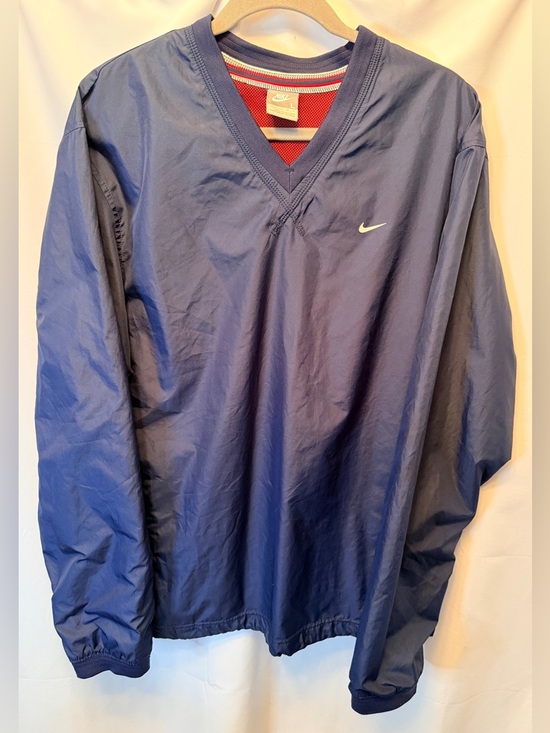 Nike Other - Nike Men’s Large V-Neck Windbreaker Pullover Jacket Blue Golf Lightweight Lined